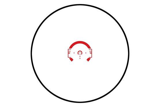 Primary Arms Compact 2.5x Prism Scope with glass etched ACSS CQB-M reticle shown with red illumination
